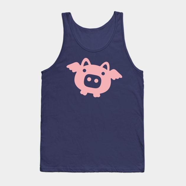 Flying Pink Pig Tank Top by XOOXOO